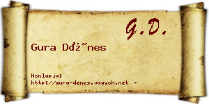 Gura Dénes névjegykártya